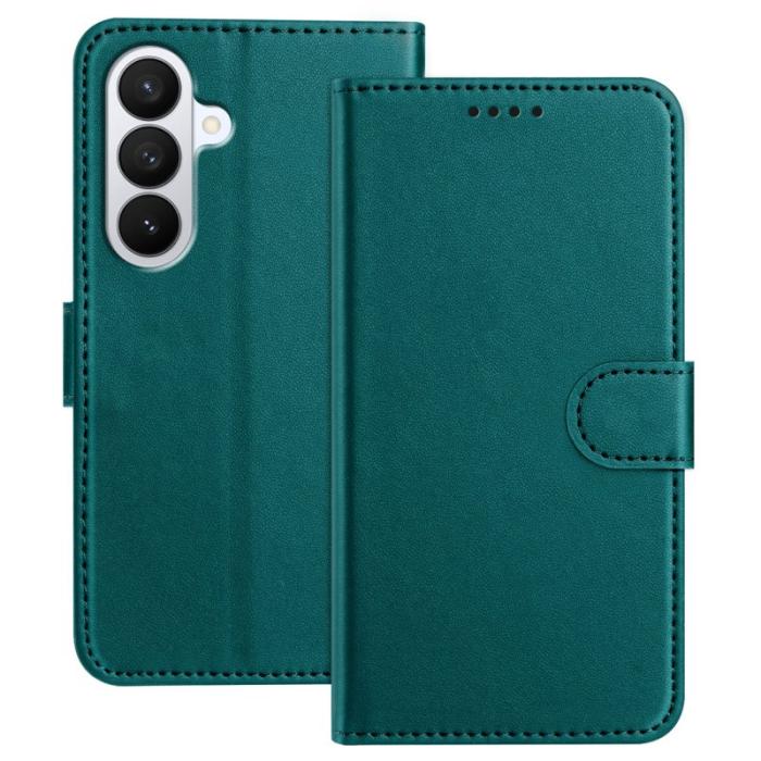 OEM - Plånboksfodral för Samsung Galaxy S26 Plus Konstläder Stativ - Grön