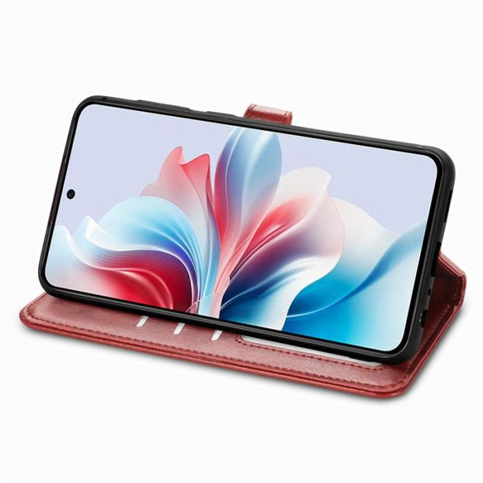 OEM - Plånboksfodral för Samsung Galaxy S26 Plus Konstläder Stativ - Röd