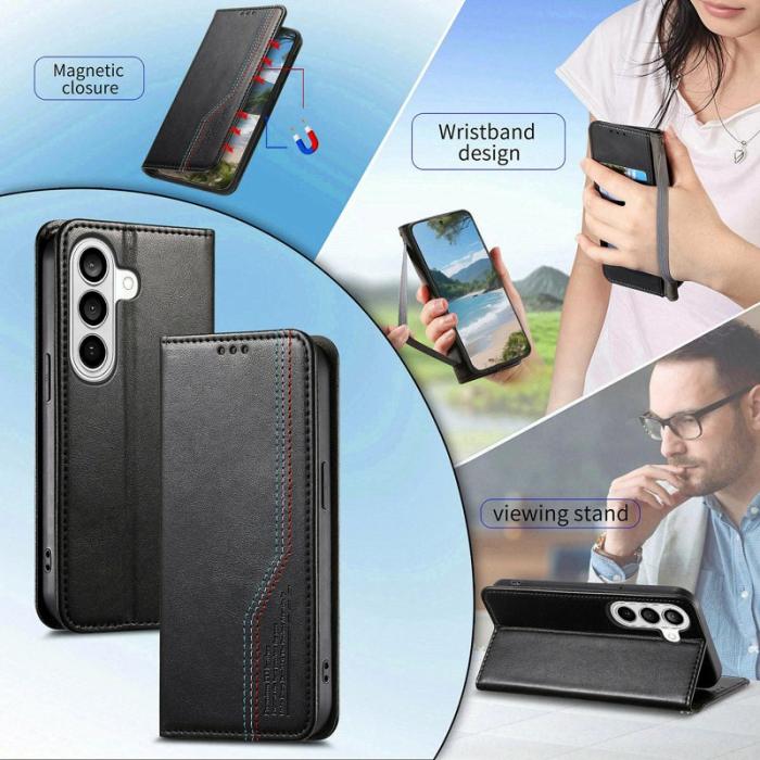 OEM - Plånboksfodral för Samsung Galaxy S26 Plus Konstläder - Svart