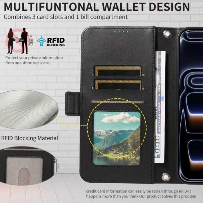 OEM - Plånboksfodral för Samsung Galaxy S26 Plus Konstläder - Svart