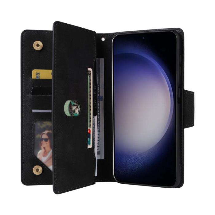 OEM - Plånboksfodral för Samsung Galaxy S26 Plus Konstläder - Svart
