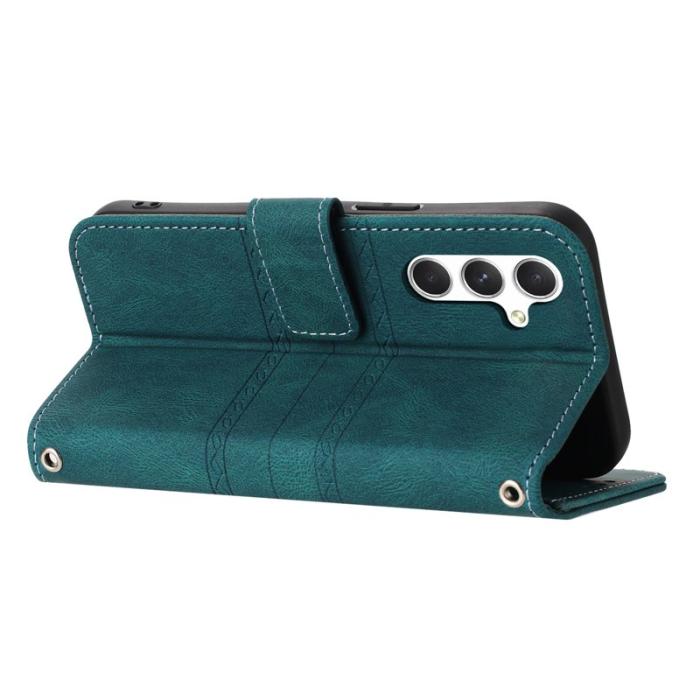 OEM - Plånboksfodral för Samsung Galaxy S26 Plus Konstläder - Svartgrön