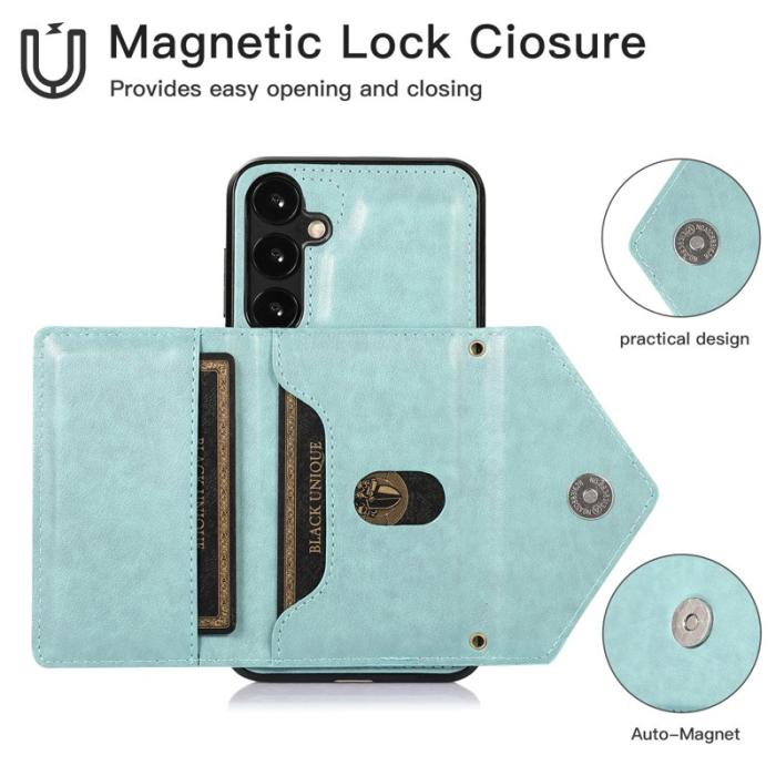 OEM - Mobilfodral för Samsung Galaxy S26 Plus Konstläder + TPU - Grön