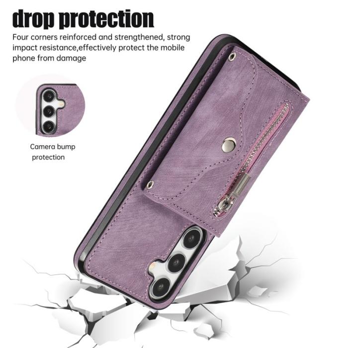 OEM - Mobilfodral för Samsung Galaxy S26 Plus Kickstand Kortfack - Lila