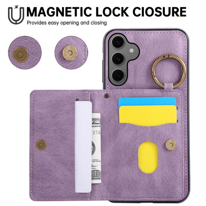 OEM - Mobilfodral för Samsung Galaxy S26 Plus Kickstand Kortfack - Lila