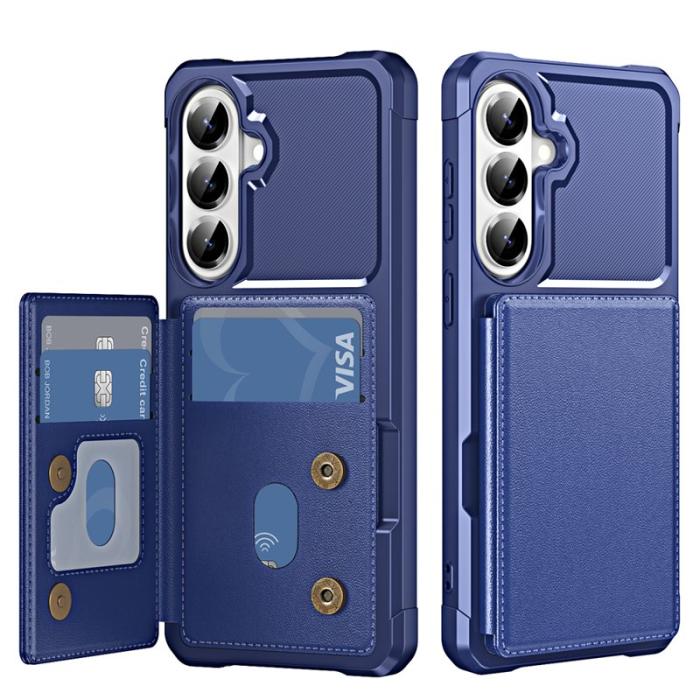 OEM - Mobilfodral för Samsung Galaxy S26 Plus Kickstand Kortfack - Mörkblå