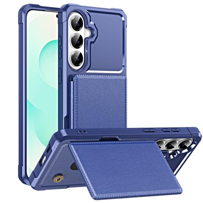 OEM - Mobilfodral för Samsung Galaxy S26 Plus Kickstand Kortfack - Mörkblå