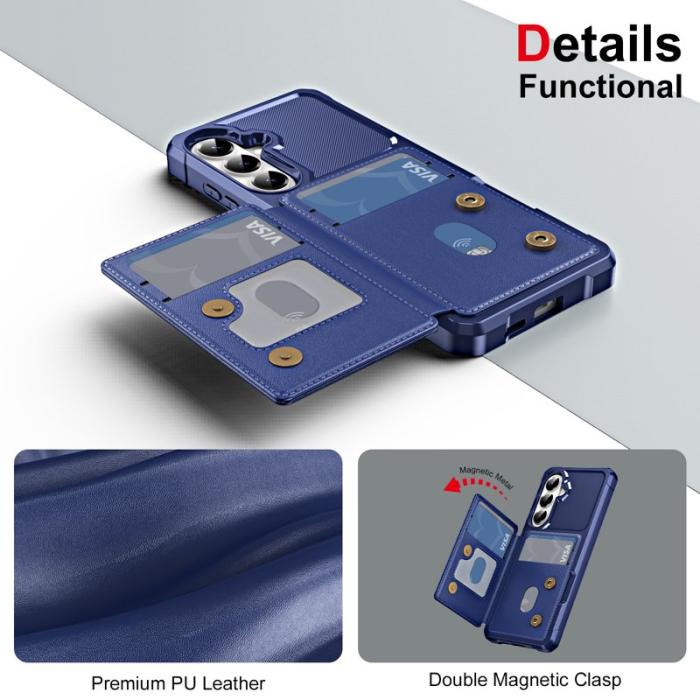 OEM - Mobilfodral för Samsung Galaxy S26 Plus Kickstand Kortfack - Mörkblå