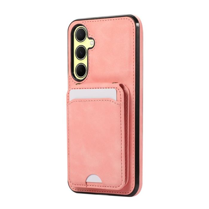 OEM - Mobilfodral för Samsung Galaxy S26 Plus Kickstand Kortfack - Rosa