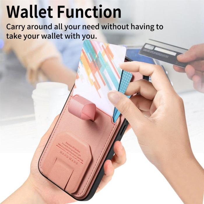 OEM - Mobilfodral för Samsung Galaxy S26 Plus Kickstand Kortfack - Rosa