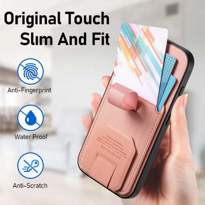 OEM - Mobilfodral för Samsung Galaxy S26 Plus Kickstand Kortfack - Rosa