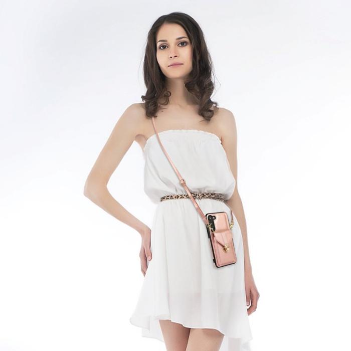 OEM - Mobilfodral för Samsung Galaxy S26 Plus Kickstand Kortfack - Roséguld