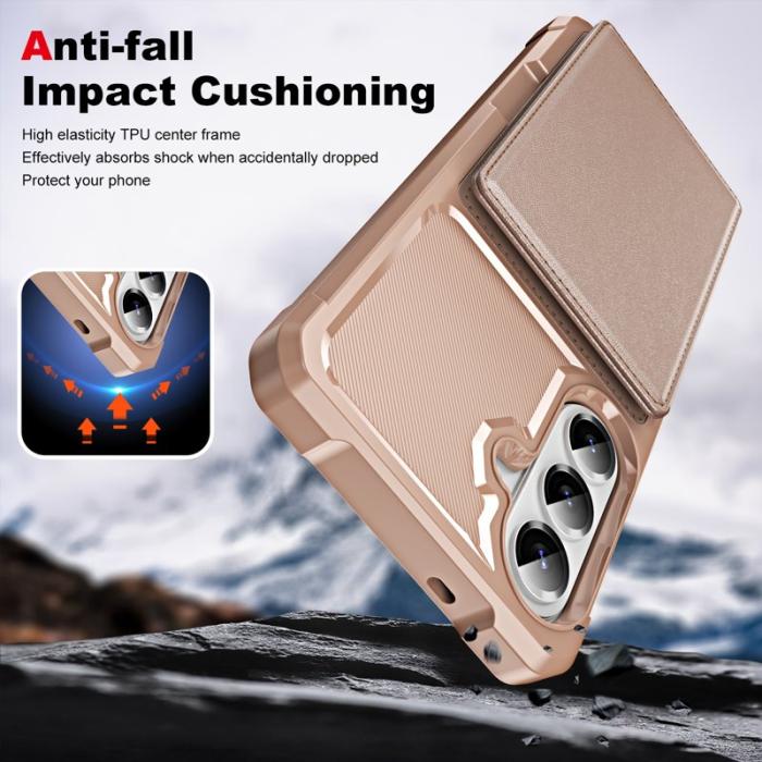 OEM - Mobilfodral för Samsung Galaxy S26 Plus Kickstand Kortfack - Roséguld