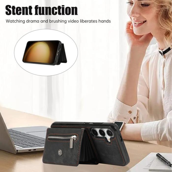 OEM - Mobilfodral för Samsung Galaxy S26 Plus Kickstand Kortfack - Svart