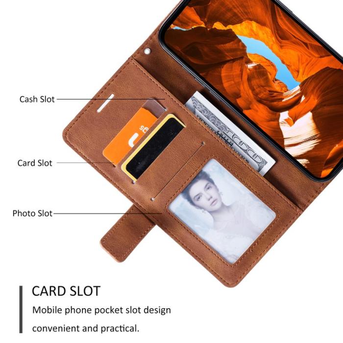 OEM - Plånboksfodral för Samsung Galaxy S26 Plus Konstläder - Brun