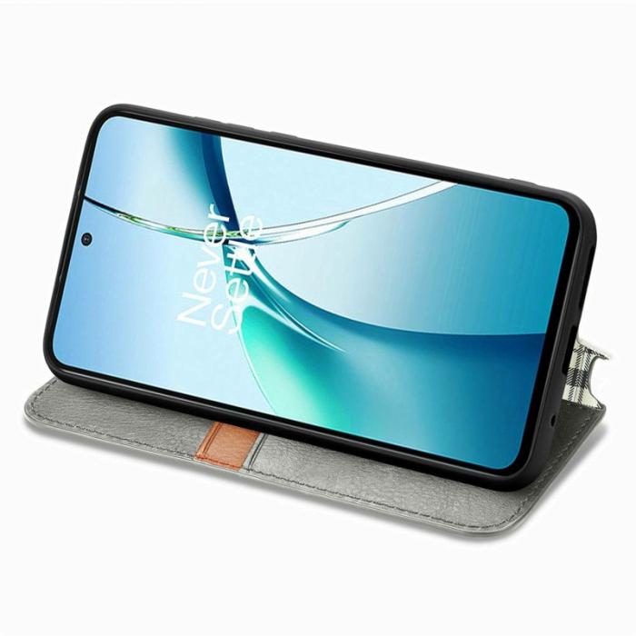 OEM - Plånboksfodral för Samsung Galaxy S26 Plus Konstläder - Grå