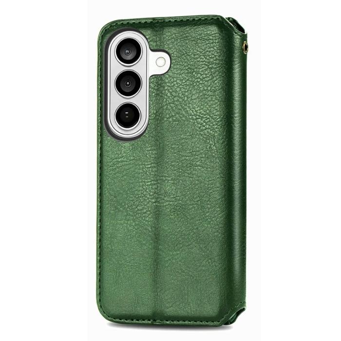 OEM - Plånboksfodral för Samsung Galaxy S26 Plus Konstläder - Grön