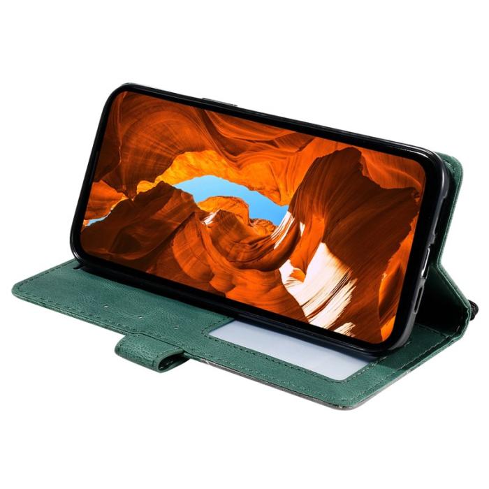 OEM - Plånboksfodral för Samsung Galaxy S26 Plus Konstläder - Grön