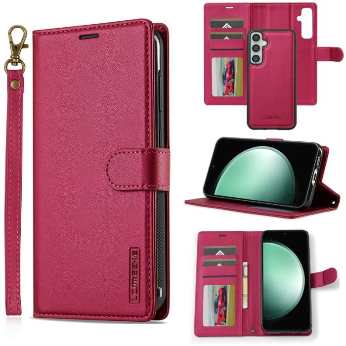 LC.imeeke - LC.IMEEKE Plånboksfodral för Samsung Galaxy S26 Plus Konstläder Magnetiskt - Röd