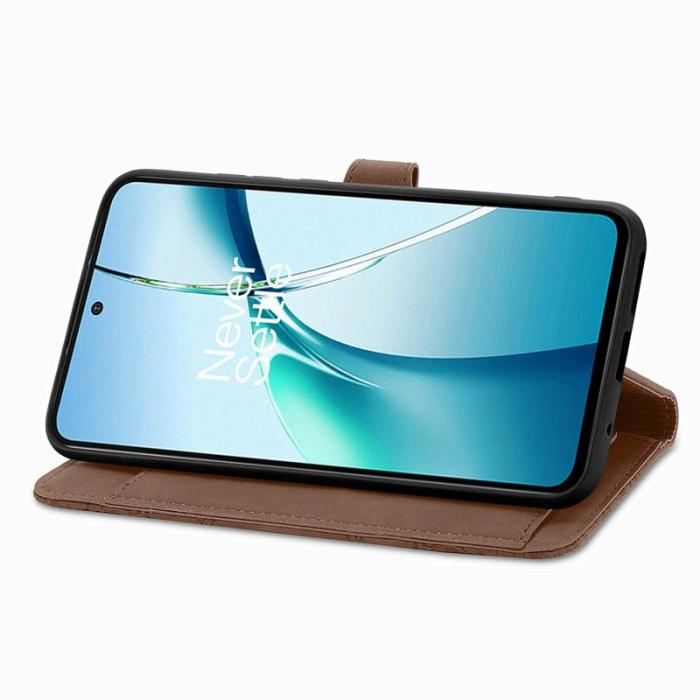 OEM - Plånboksfodral för Samsung Galaxy S26 Plus Konstläder med dragkedja - Brun