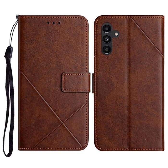 OEM - Plånboksfodral för Samsung Galaxy S26 Plus Konstläder med handledsrem - Brun