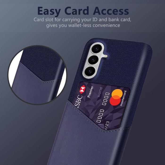 OEM - Mobilfodral för Samsung Galaxy S26 Plus Konstläder med kortfack - Blå