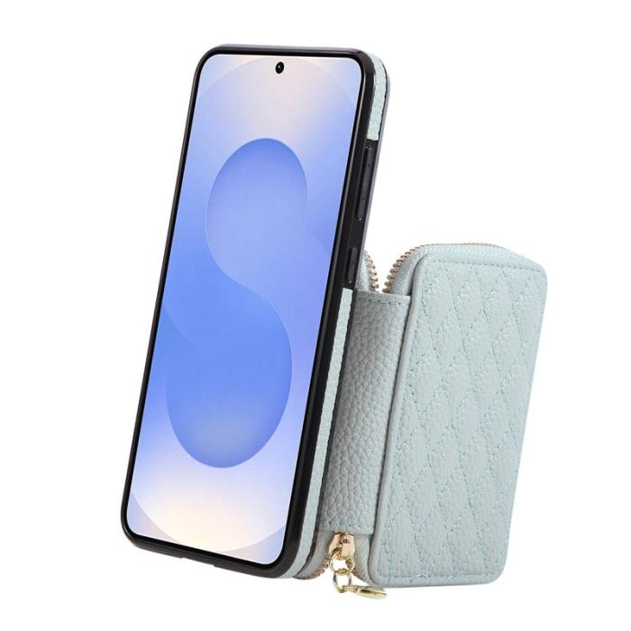 OEM - Mobilfodral för Samsung Galaxy S26 Plus Konstläder med kortfack - Blå