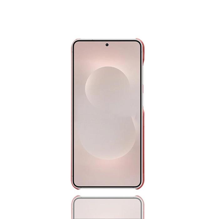 OEM - Mobilfodral för Samsung Galaxy S26 Plus Konstläder med kortfack - Röd