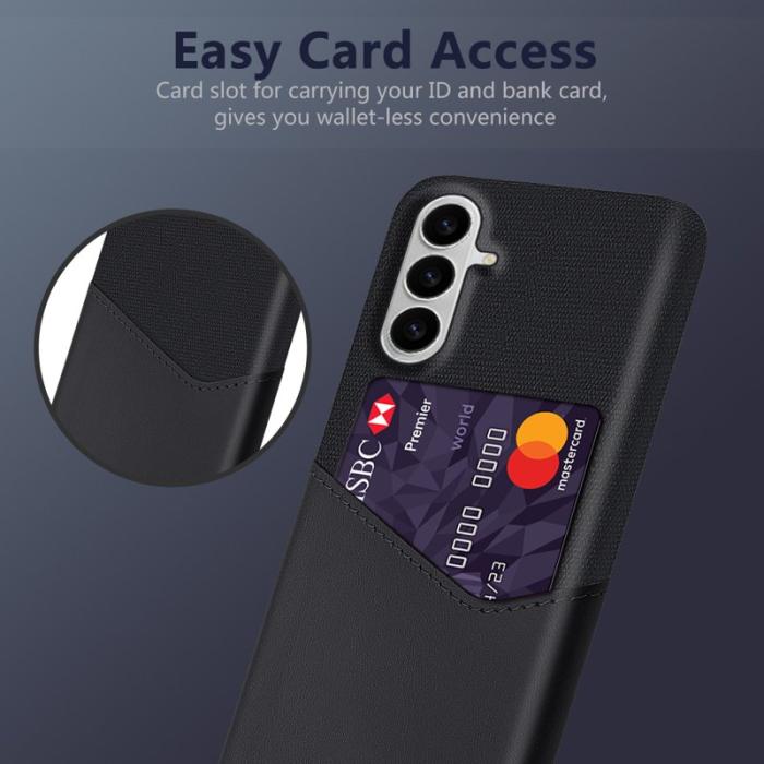 OEM - Mobilfodral för Samsung Galaxy S26 Plus Konstläder med kortfack - Svart