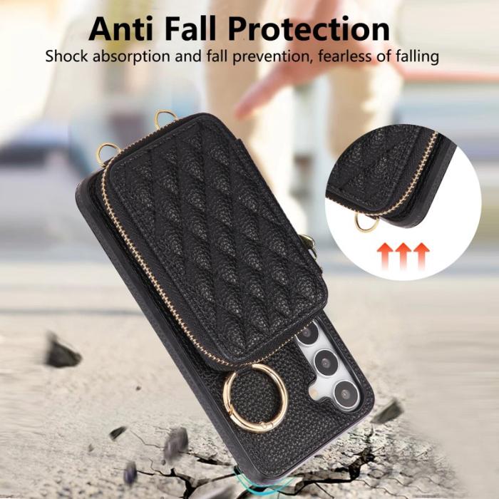 OEM - Mobilfodral för Samsung Galaxy S26 Plus Konstläder med kortfack - Svart