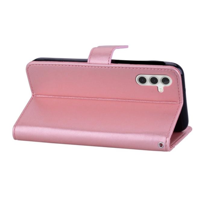 OEM - Plånboksfodral för Samsung Galaxy S26 Plus Konstläder med rem - Roséguld