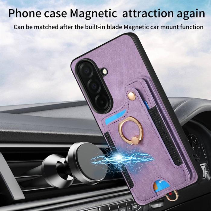 OEM - Mobilfodral för Samsung Galaxy S26 Plus Konstläder RFID - Lila