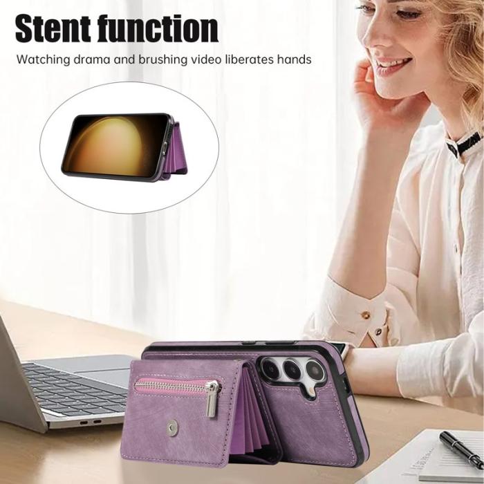OEM - Mobilfodral för Samsung Galaxy S26 Plus Konstläder RFID - Lila