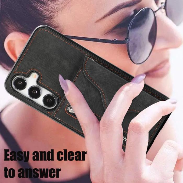 OEM - Mobilfodral för Samsung Galaxy S26 Plus Konstläder RFID - Svart