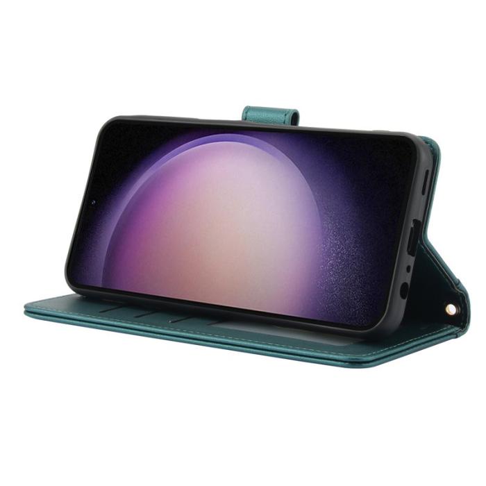 OEM - Plånboksfodral för Samsung Galaxy S26 Plus Konstläder Ställ - Grön