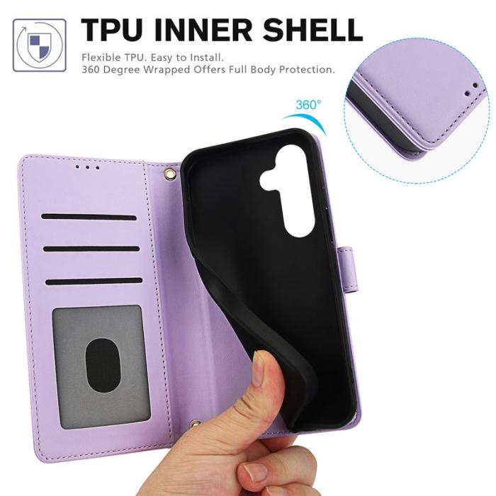 OEM - Plånboksfodral för Samsung Galaxy S26 Plus Konstläder Ställ - Lila