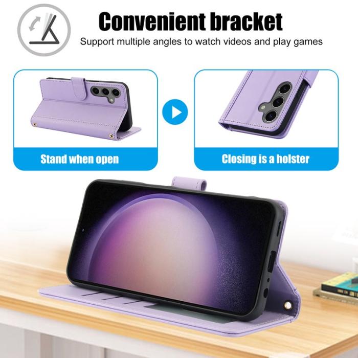 OEM - Plånboksfodral för Samsung Galaxy S26 Plus Konstläder Ställ - Lila