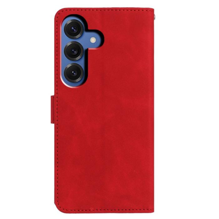 OEM - Plånboksfodral för Samsung Galaxy S26 Plus Konstläder Ställ - Röd