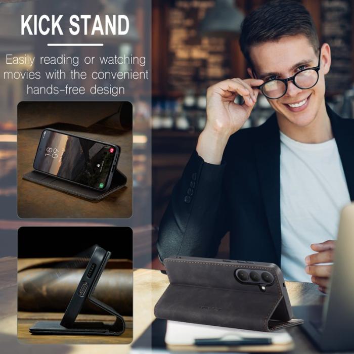 Caseme - CaseMe Plånboksfodral för Samsung Galaxy S26 Plus Konstläder Ställ - Svart