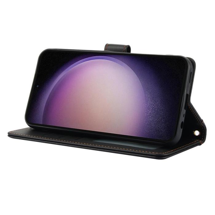 OEM - Plånboksfodral för Samsung Galaxy S26 Plus Konstläder Ställ - Svart