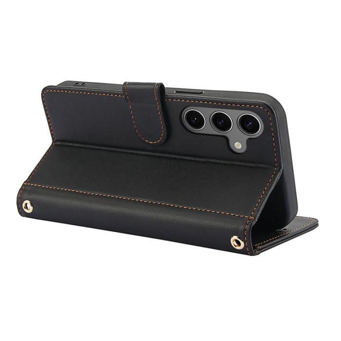 OEM - Plånboksfodral för Samsung Galaxy S26 Plus Konstläder Ställ - Svart