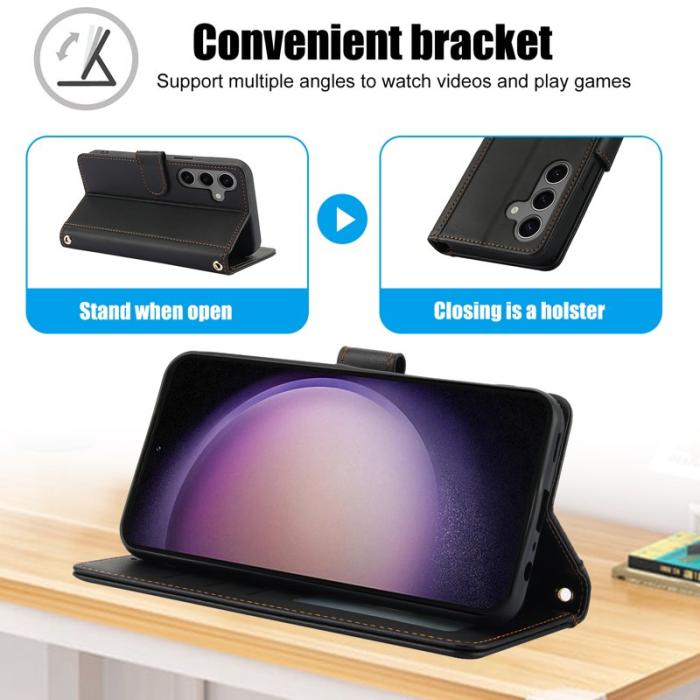 OEM - Plånboksfodral för Samsung Galaxy S26 Plus Konstläder Ställ - Svart