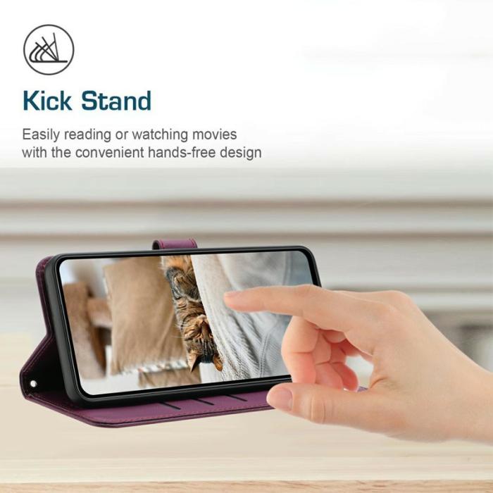 OEM - Plånboksfodral för Samsung Galaxy S26 Plus Konstläder - Vinröd