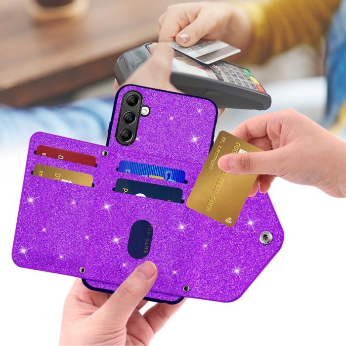 OEM - Mobilfodral för Samsung Galaxy S26 Plus Kortfack Kickstand Konstläder - Lila