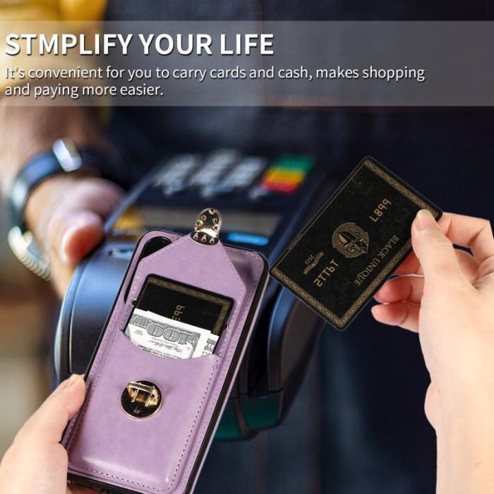 OEM - Mobilfodral för Samsung Galaxy S26 Plus Kortfack Kickstand Konstläder - Lila