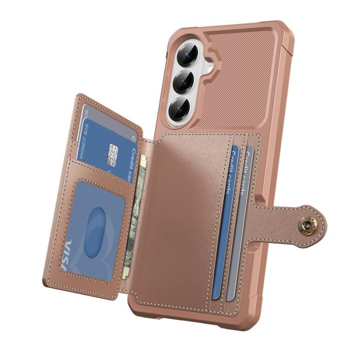 OEM - Mobilfodral för Samsung Galaxy S26 Plus Kortfack Konstläder - Rosa