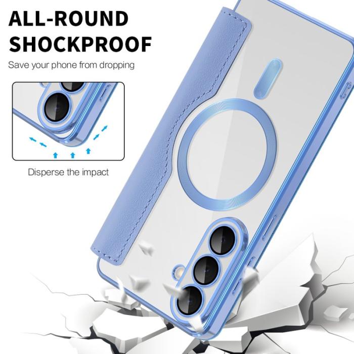 OEM - Mobilfodral för Samsung Galaxy S26 Plus Magnetiskt Konstläder - Blå