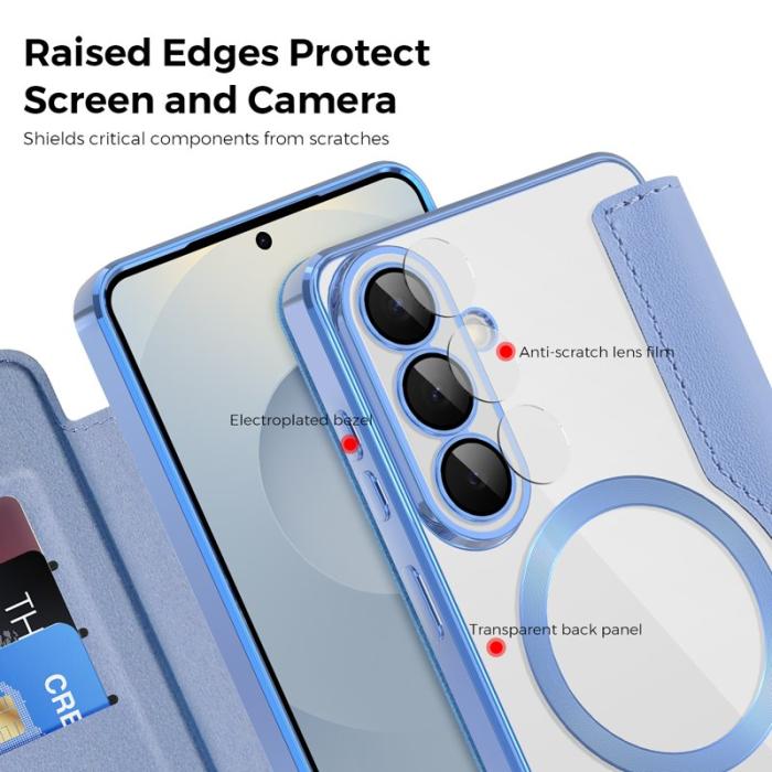 OEM - Mobilfodral för Samsung Galaxy S26 Plus Magnetiskt Konstläder - Blå