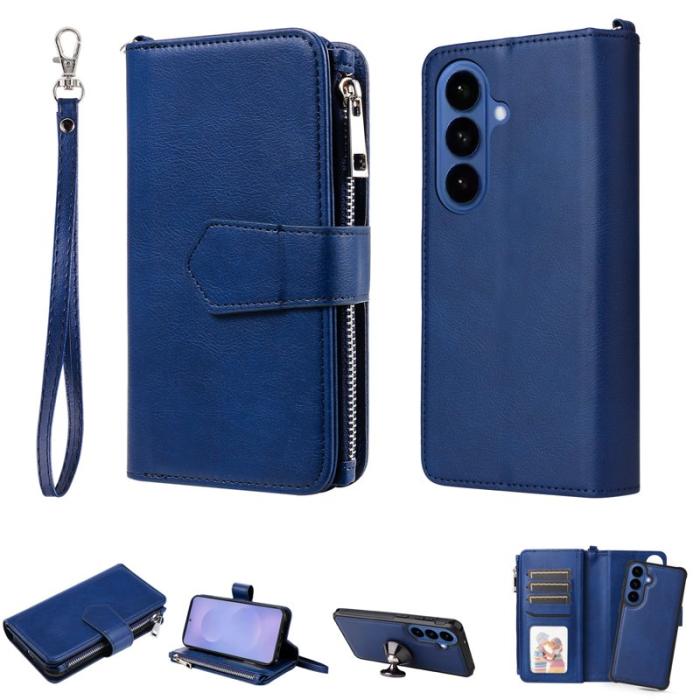 OEM - Plånboksfodral för Samsung Galaxy S26 Plus Magnetiskt Konstläder - Blå