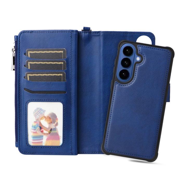 OEM - Plånboksfodral för Samsung Galaxy S26 Plus Magnetiskt Konstläder - Blå